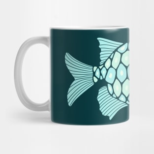 PINECONE FISH Graphic Undersea Ocean Bioluminescent Sea Creature - Unblink Studio by Jackie Tahara Mug